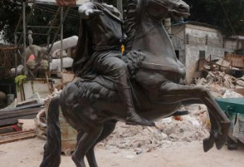 創意騎馬人雕塑 步行街店門口雕塑 民俗小品