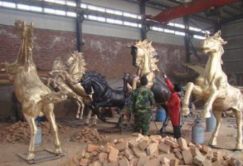 田間騎馬人雕塑 古羅馬民俗雕塑 園林擺件