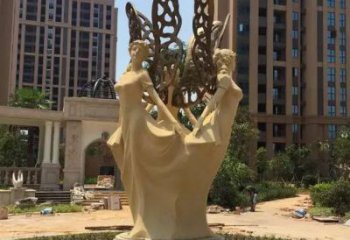 創(chuàng)意天使雕塑 鑄銅景觀小品 公園卡通雕塑