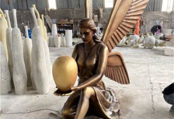 商業街天使雕塑 烤漆擺件 彩繪卡通雕塑