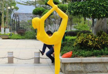 公園跳舞雕塑 戶外景觀舞者雕塑 抽象女孩雕塑