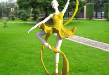 酒店跳舞雕塑 景觀美陳舞者雕塑 現代女孩雕塑