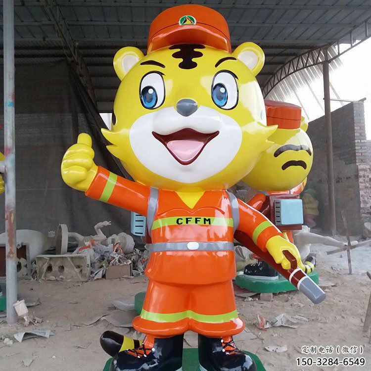 門口消防員雕塑 售樓處卡通雕塑 動(dòng)漫小品