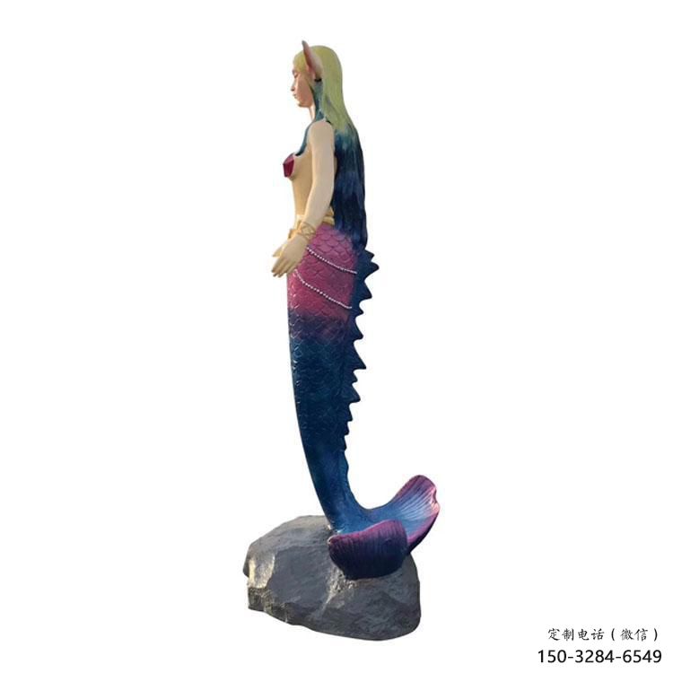 別墅區美人魚雕塑 大型別墅區雕塑 抽象動漫雕塑