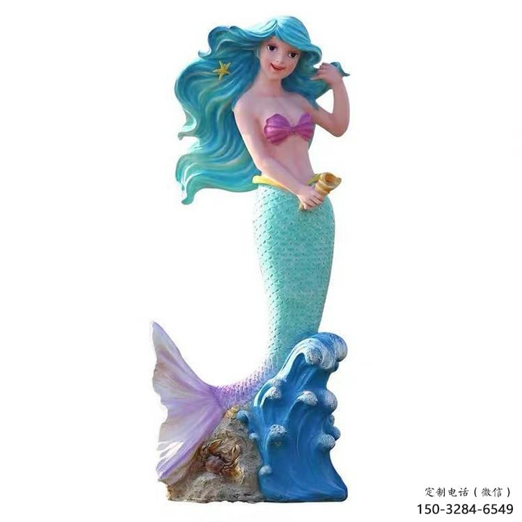 創(chuàng)意美人魚雕塑 步行街店門口雕塑 卡通小品
