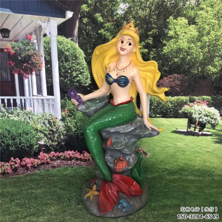 酒店美人魚(yú)雕塑 景觀美陳卡通雕塑 現(xiàn)代動(dòng)漫雕塑