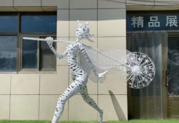 景觀小精靈雕塑 鏤空卡通雕塑 商業街動漫雕塑