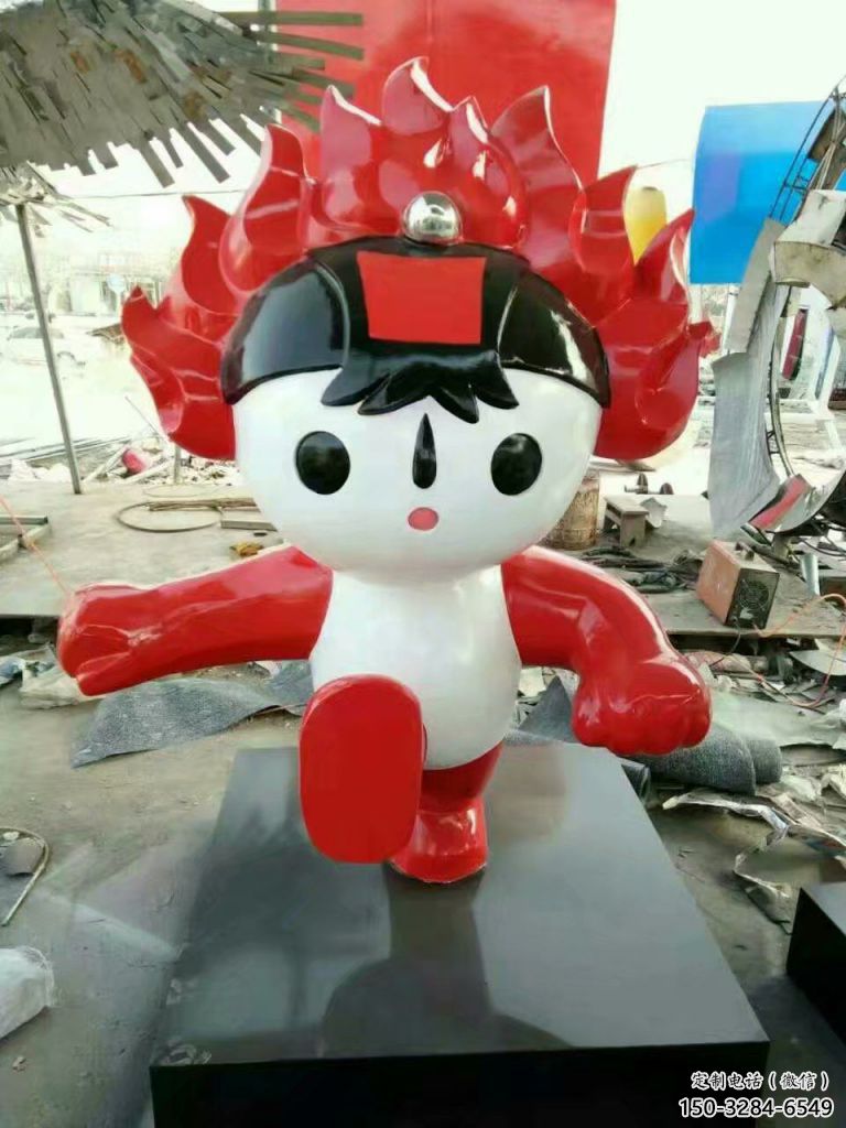福娃雕塑 仿真景觀體育雕塑 烤漆奧運雕塑