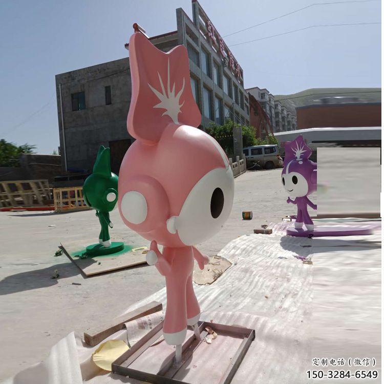 農(nóng)村福娃雕塑 抽象藝術(shù)體育雕塑 烤漆奧運(yùn)雕塑