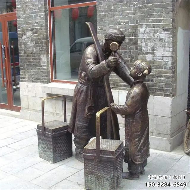 民俗貨郎雕塑 酒店公園雕塑 風景區擺件