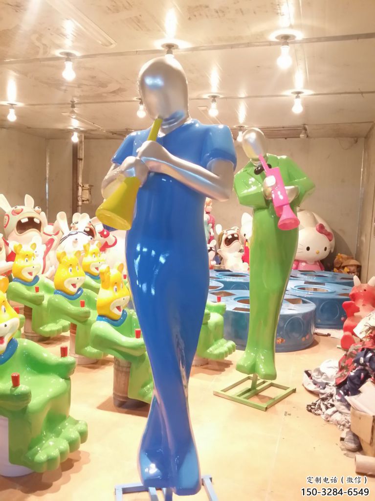 房地產(chǎn)吹拉彈唱雕塑 剪影音樂雕塑 鍛造音樂人雕塑
