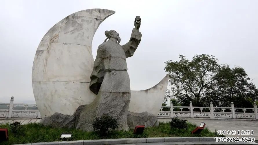 李白雕塑 鑄銅人物雕塑 公園詩人雕塑