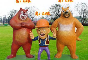彩繪熊大雕塑 大型城市雕塑 商業(yè)街擺件