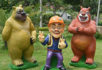 創(chuàng)意熊大雕塑 步行街店門口雕塑 卡通小品