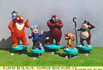 店門口熊大雕塑 創(chuàng)意景觀雕塑 動(dòng)漫擺件