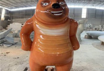 卡通熊大雕塑 田間彩繪雕塑 動漫擺件