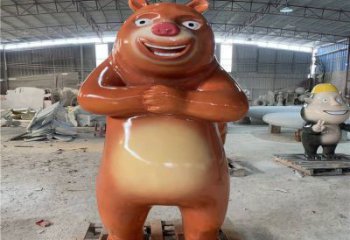 園林熊大雕塑 城市廣場雕塑 步行街擺件