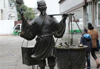 商場(chǎng)貨郎雕塑 民俗雕塑 店門口小品