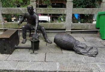 戶外爆米花雕塑 噴漆景觀民俗雕塑 小吃雕塑