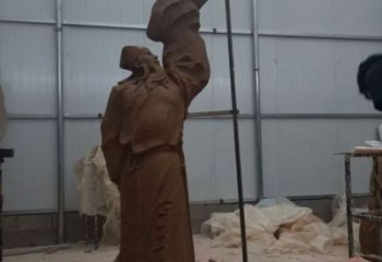 房地產李白雕塑 景觀人物雕塑 黃銅詩人雕塑