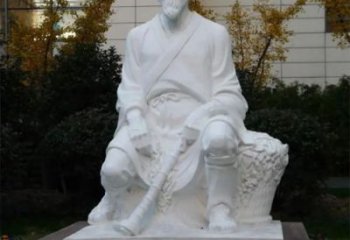 戶外李時珍雕塑 噴漆景觀古代雕塑 燈光名醫雕塑