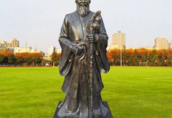 街道李時珍雕塑 現(xiàn)代景觀人物雕塑 彩繪名醫(yī)雕塑