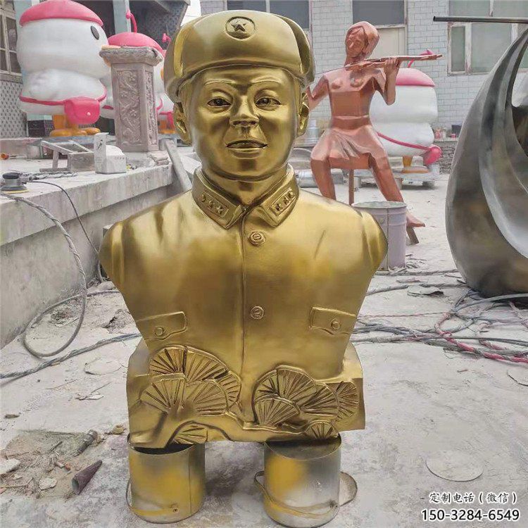 街道雷鋒雕塑 現代景觀人物雕塑 彩繪英雄雕塑