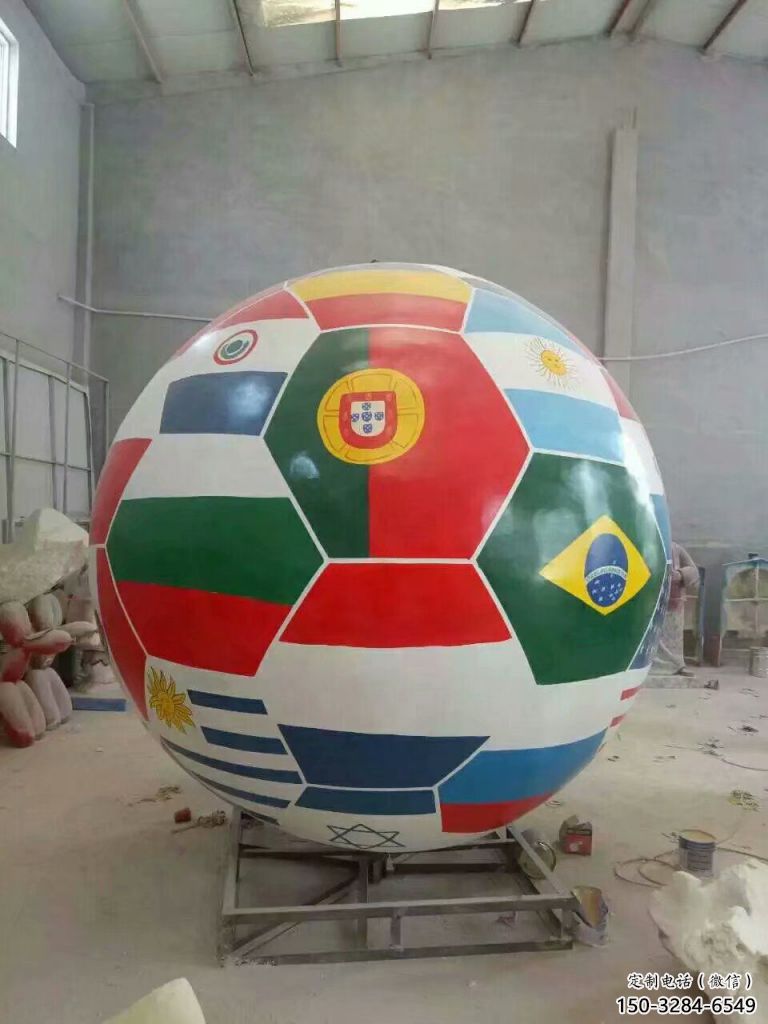 景觀足球雕塑 仿真景觀球形雕塑 景觀球類雕塑