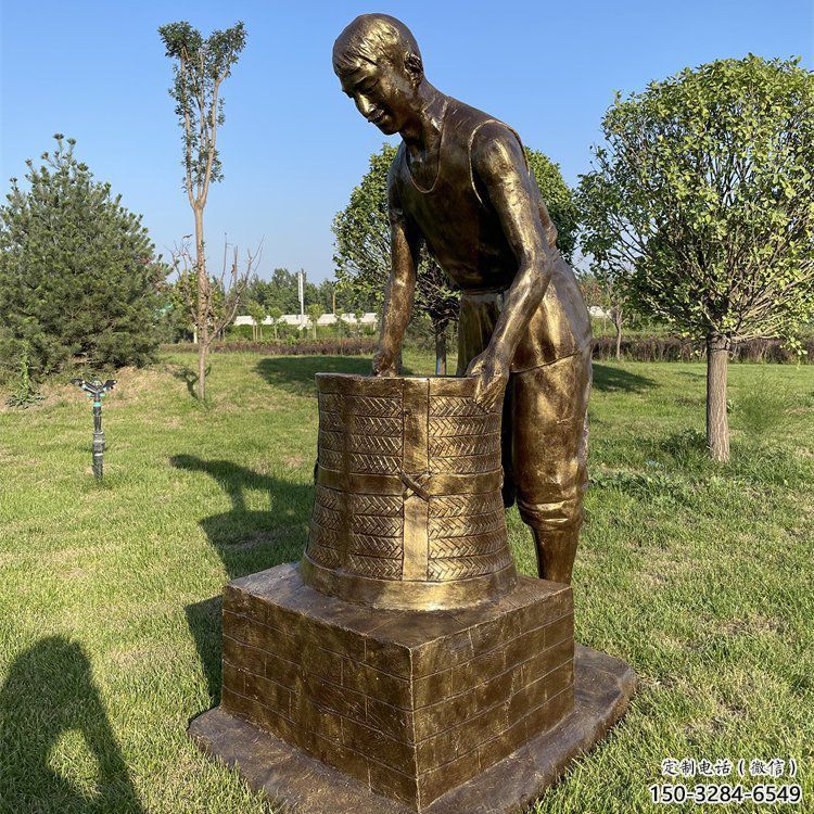 茶道雕塑 戶外園林民俗雕塑 住宅小區(qū)制茶雕塑