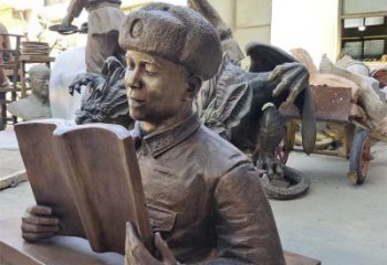 村口雷鋒雕塑 啞光景觀人物雕塑 公園英雄雕塑