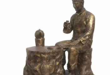 茶道雕塑 戶(hù)外民俗雕塑 農(nóng)村制茶雕塑