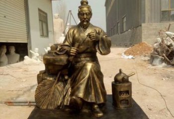 大型茶道雕塑 鍛造民俗雕塑 房地產制茶雕塑