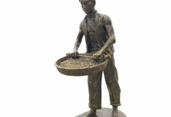 現代茶道雕塑 大型制茶雕塑 彩繪民俗文化雕塑