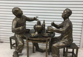 商業街火鍋雕塑 烤漆民俗雕塑 彩繪小吃文化雕塑