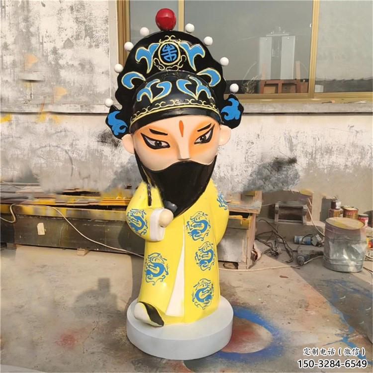 京劇雕塑 創(chuàng)意唱戲雕塑 公園民俗雕塑