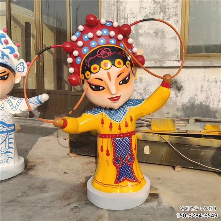 京劇雕塑 公園民俗雕塑 歐式唱戲雕塑