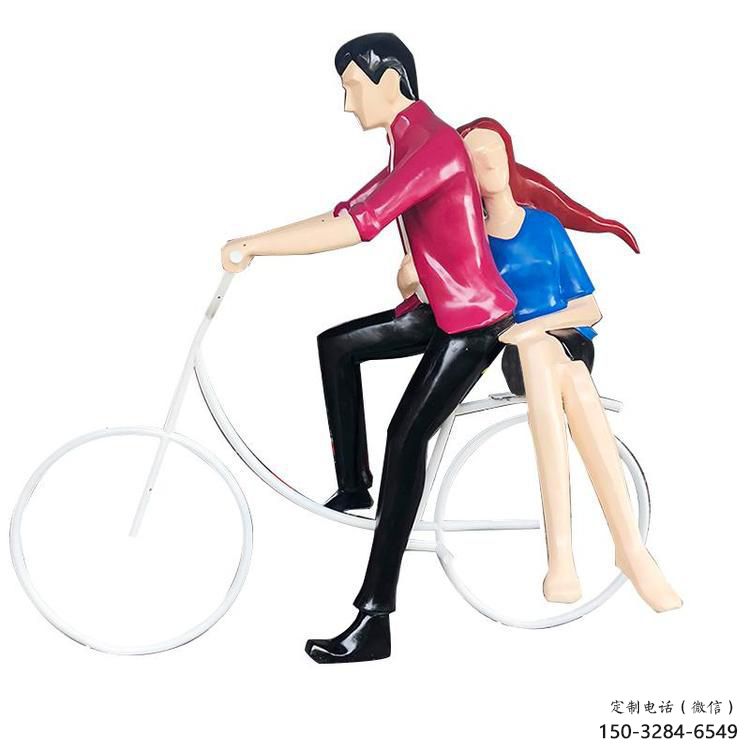 庭院愛情雕塑 公園草地親吻雕塑 鍛造戀人雕塑