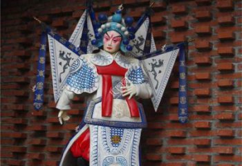 賓館京劇雕塑 烤漆唱戲雕塑 大型唱戲雕塑