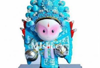 廣場京劇雕塑 抽象民俗雕塑 烤漆唱戲雕塑