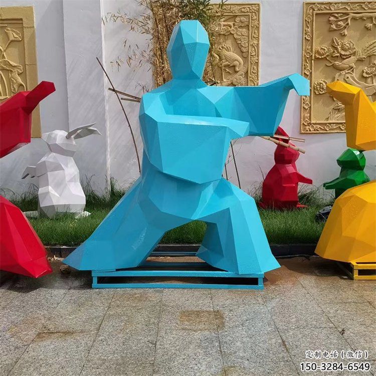 村口武術雕塑 仿古功夫雕塑 公園練拳雕塑