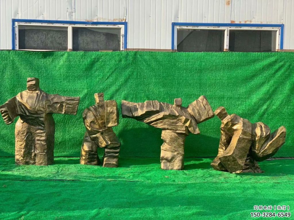武術雕塑 景觀美陳功夫雕塑 噴漆練拳雕塑