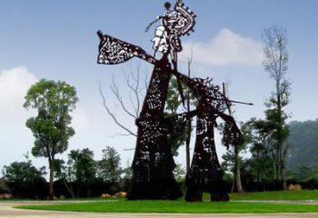 公園皮影雕塑 戶外雕塑 抽象傳統雕塑