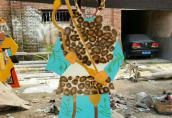 廣場皮影雕塑 抽象雕塑 烤漆傳統雕塑