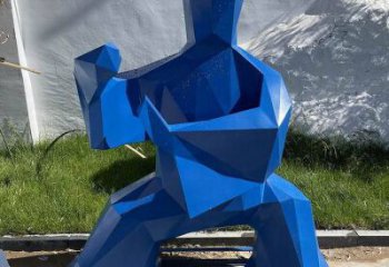 彩繪武術雕塑 現代功夫雕塑 公園練拳雕塑