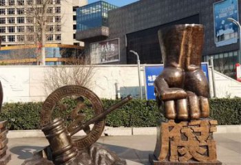 廣場(chǎng)反腐雕塑 抽象法治雕塑 烤漆倡廉雕塑