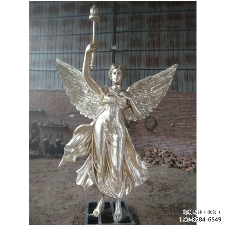 彩繪和平女神雕塑 現代人物雕塑 公園歐式雕塑