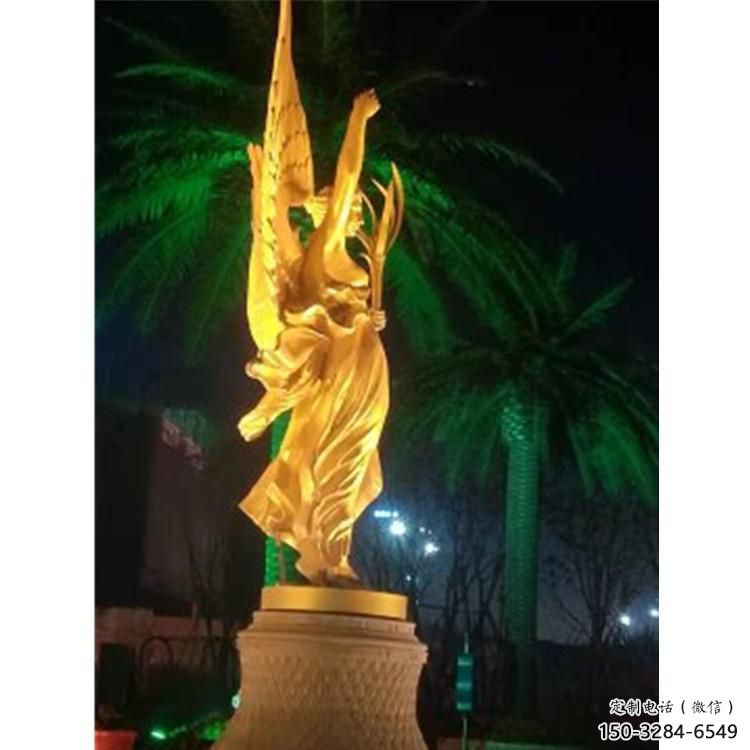 街道和平女神雕塑 現(xiàn)代歐式雕塑 彩繪人物文化雕塑