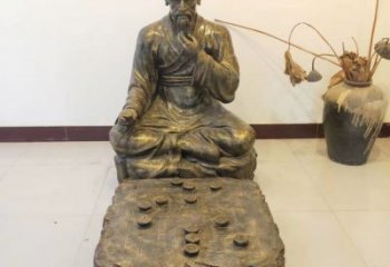 景觀下象棋雕塑 仿真民俗雕塑 街頭雕塑