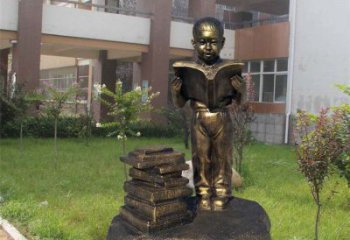 步行街看書雕塑 游樂場人物雕塑 鑄造學(xué)生雕塑