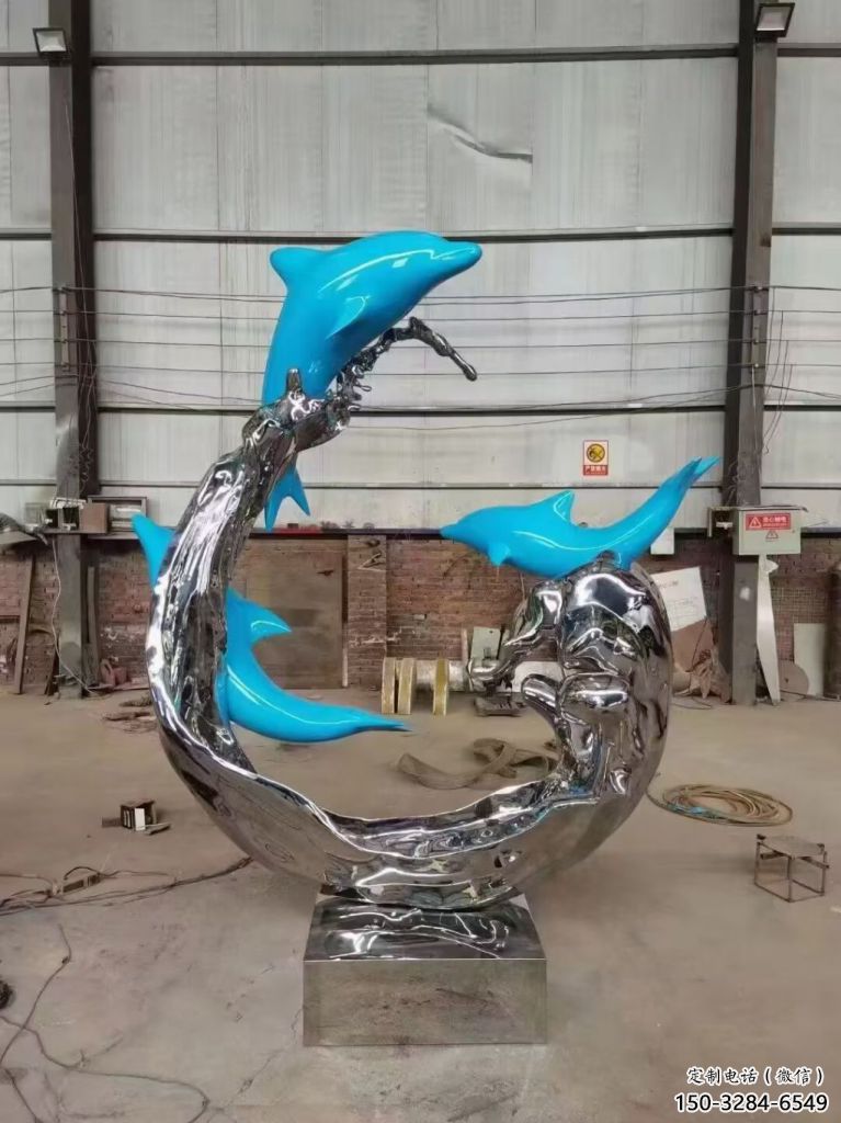 浪花雕塑廠家，抽象藝術(shù)造型，戶外廣場(chǎng)小品